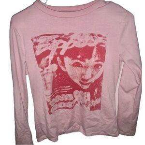 pink longsleeve y2k shirt